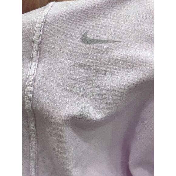 Nike Womens Twist Cropped Top Short Sleeve Crew Neck Swoosh Logo Purple Size 3X - Picture 6 of 10